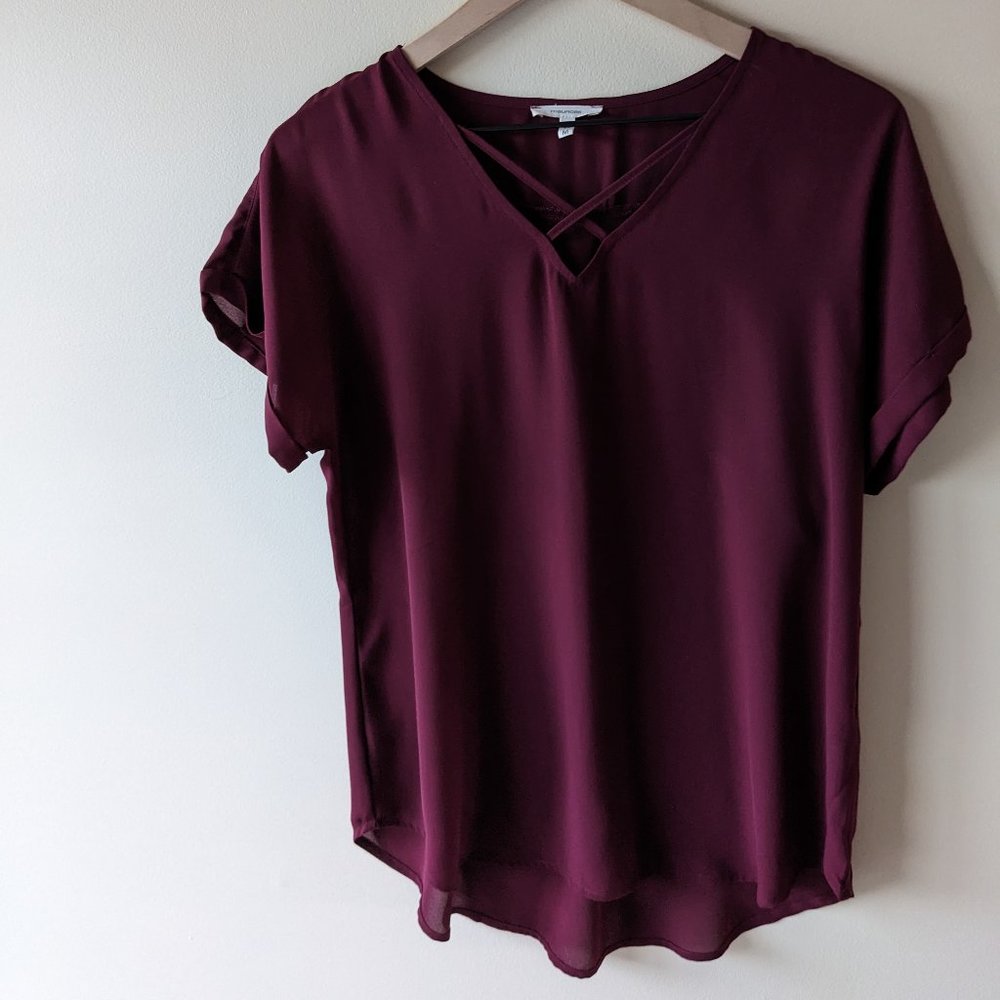 Burgundy Dressy Top